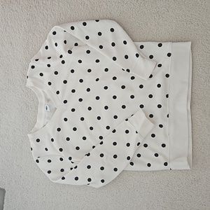 Old Navy Black and White Polka Dot Crewneck Sweatshirt